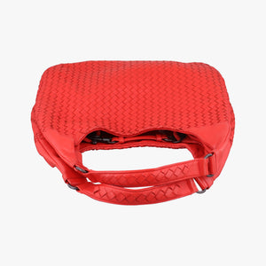 Pre-owned Bottega Veneta CAMPANA Intrecciato Red lambskin shoulderbag | stylenewstar