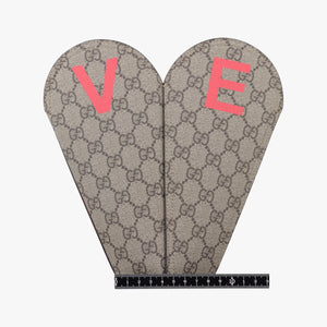 Pre-owned Gucci love heart Brown PVC coated canvas 678133 shoulderbag | stylenewstar