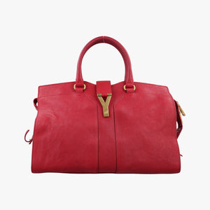 Secondhand Yves Saint Laurent Cabas ChYc Red Leather 279079 handbag | stylenewstar