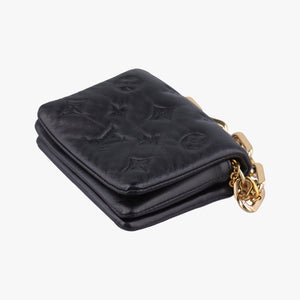 Pre-owned Louis Vuitton COUSSIN Noir lambskin M81125 shoulderbag | stylenewstar
