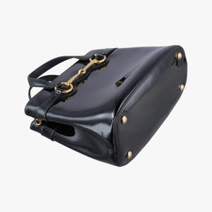 Pre-owned Gucci Bright Bit Black Patent 371925 handbag | stylenewstar