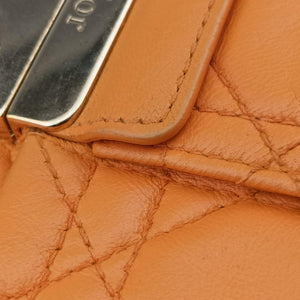 Pre-owned Christian Dior Miss Dior Cannage New Lock Orange lambskin shoulderbag | stylenewstar