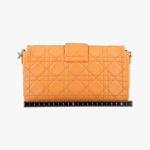 Pre-owned Christian Dior Miss Dior Cannage New Lock Orange lambskin shoulderbag | stylenewstar