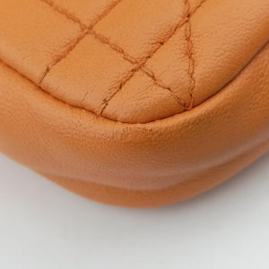 Pre-owned Christian Dior Miss Dior Cannage New Lock Orange lambskin shoulderbag | stylenewstar