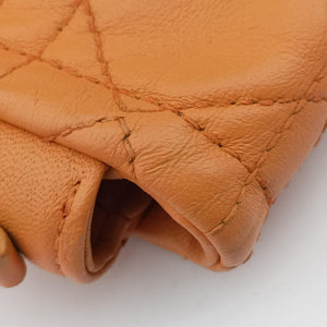 Pre-owned Christian Dior Miss Dior Cannage New Lock Orange lambskin shoulderbag | stylenewstar