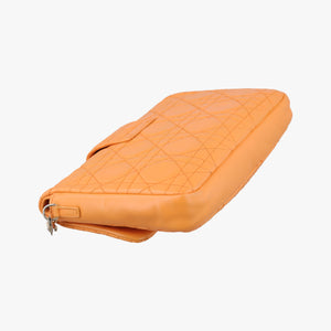 Pre-owned Christian Dior Miss Dior Cannage New Lock Orange lambskin shoulderbag | stylenewstar