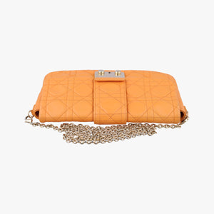 Pre-owned Christian Dior Miss Dior Cannage New Lock Orange lambskin shoulderbag | stylenewstar