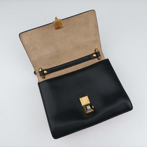 Pre-owned Fendi Kan I Black Leather 8M0381 shoulderbag | stylenewstar