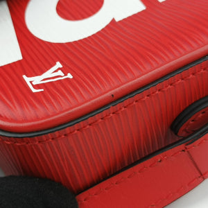 Pre-owned Louis Vuitton Danube PPM Supreme Collaboration ROUGE×white Epi M53434 shoulderbag | stylenewstar