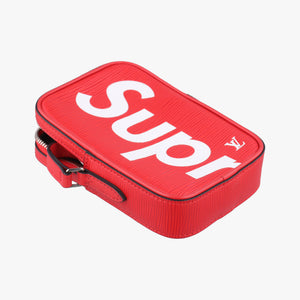 Pre-owned Louis Vuitton Danube PPM Supreme Collaboration ROUGE×white Epi M53434 shoulderbag | stylenewstar