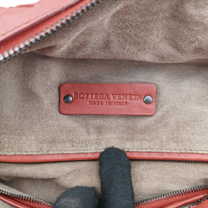 Pre-owned Bottega Veneta Intrecciato terracotta lambskin handbag | stylenewstar