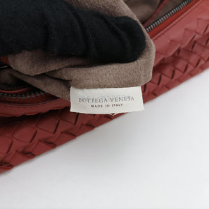 Pre-owned Bottega Veneta Intrecciato terracotta lambskin handbag | stylenewstar