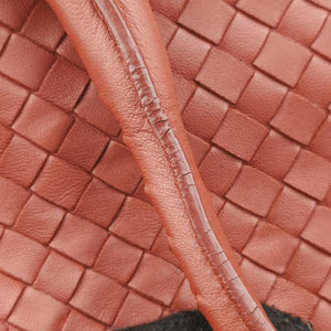 Pre-owned Bottega Veneta Intrecciato terracotta lambskin handbag | stylenewstar