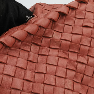 Pre-owned Bottega Veneta Intrecciato terracotta lambskin handbag | stylenewstar