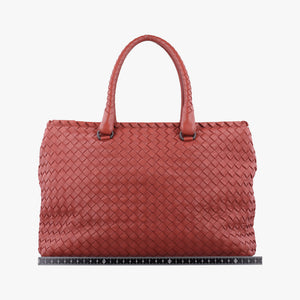 Pre-owned Bottega Veneta Intrecciato terracotta lambskin handbag | stylenewstar