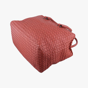 Pre-owned Bottega Veneta Intrecciato terracotta lambskin handbag | stylenewstar