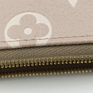 Pre-owned Louis Vuitton Mini Pochette Accessoires Khaki × Beige Monogram Empreinte M81284 handbag | stylenewstar