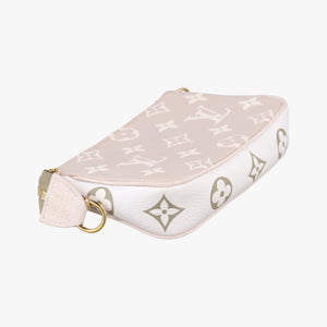 Pre-owned Louis Vuitton Mini Pochette Accessoires Khaki × Beige Monogram Empreinte M81284 handbag | stylenewstar