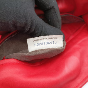 Pre-owned Bottega Veneta Parachute Intrecciato Red Lambskin handbag | stylenewstar