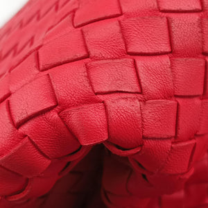 Pre-owned Bottega Veneta Parachute Intrecciato Red Lambskin handbag | stylenewstar