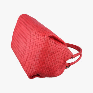 Pre-owned Bottega Veneta Parachute Intrecciato Red Lambskin handbag | stylenewstar