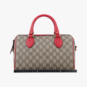 Pre-owned Gucci GG SUPREME Beige×Multicolour PVC coated canvas×Leather 409529 shoulderbag | stylenewstar