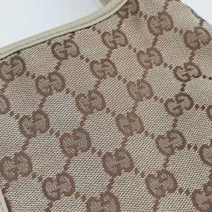 Pre-owned Gucci Jackie Ivory × Beige canvas×leather 001.40 handbag | stylenewstar