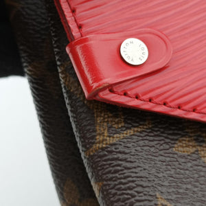 Pre-owned Louis Vuitton SAINT MICHEL Brown×COQUELICOT Monogram Canvas×epi M44031 shoulderbag | stylenewstar