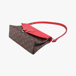 Pre-owned Louis Vuitton SAINT MICHEL Brown×COQUELICOT Monogram Canvas×epi M44031 shoulderbag | stylenewstar