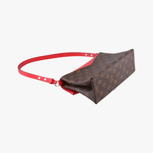 Pre-owned Louis Vuitton SAINT MICHEL Brown×COQUELICOT Monogram Canvas×epi M44031 shoulderbag | stylenewstar