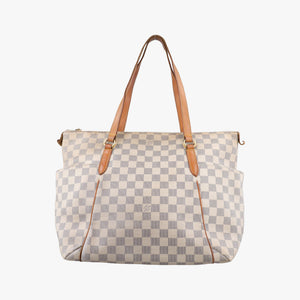 Pre-owned Louis Vuitton TOTALLY MM Azur Damier Canvas N51262 handbag | stylenewstar