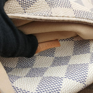 Pre-owned Louis Vuitton TOTALLY MM Azur Damier Canvas N51262 handbag | stylenewstar