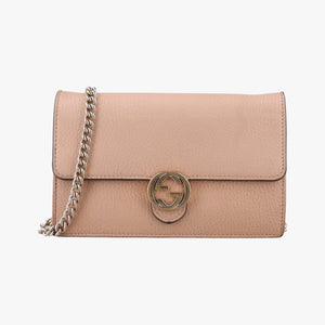 Pre-owned Gucci Interlocking G Beige Leather 510314 shoulderbag | stylenewstar