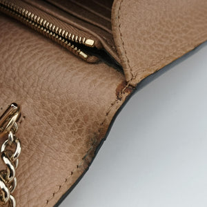 Pre-owned Gucci Interlocking G Beige Leather 510314 shoulderbag | stylenewstar