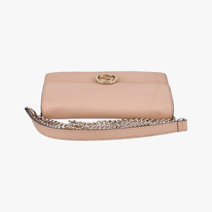Pre-owned Gucci Interlocking G Beige Leather 510314 shoulderbag | stylenewstar