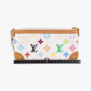 Pre-owned Louis Vuitton Pochette Mira MM Accessory Pouch white Monogram Multicolor M60096 handbag | stylenewstar