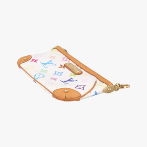 Pre-owned Louis Vuitton Pochette Mira MM Accessory Pouch white Monogram Multicolor M60096 handbag | stylenewstar
