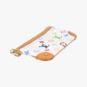 Pre-owned Louis Vuitton Pochette Mira MM Accessory Pouch white Monogram Multicolor M60096 handbag | stylenewstar