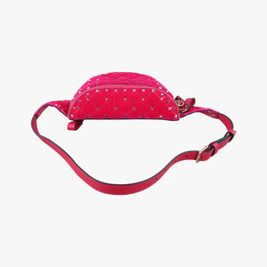 Vintage Valentino Rockstud Red Velvet bum bag/waist bag | stylenewstar