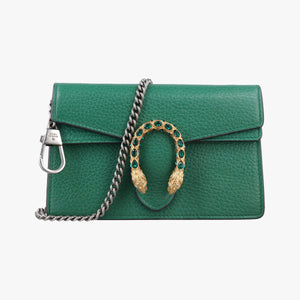 Pre-owned Gucci Dionysus Green Leather 476432 shoulderbag | stylenewstar