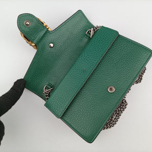 Pre-owned Gucci Dionysus Green Leather 476432 shoulderbag | stylenewstar