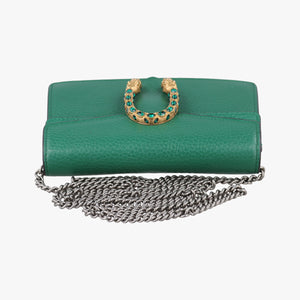 Pre-owned Gucci Dionysus Green Leather 476432 shoulderbag | stylenewstar