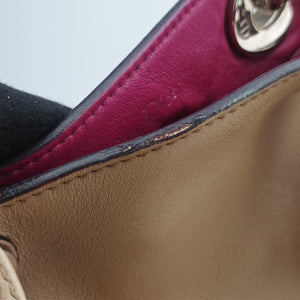Pre-owned Christian Dior Diorissimo Beige Leather shoulderbag | stylenewstar