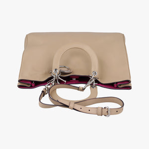 Pre-owned Christian Dior Diorissimo Beige Leather shoulderbag | stylenewstar