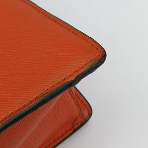 Secondhand Prada Sound Lock Orange SAFFIANO Leather BN0924 shoulderbag | stylenewstar