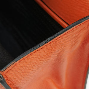 Secondhand Prada Sound Lock Orange SAFFIANO Leather BN0924 shoulderbag | stylenewstar