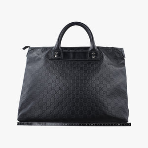 Pre-owned Gucci Guccissima Black Leather 246392 handbag | stylenewstar