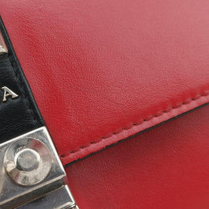 Secondhand Prada Elektra Studded Red Leather IDH061 shoulderbag | stylenewstar