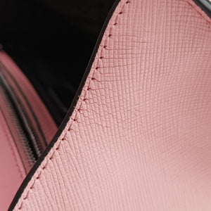 Pre-owned Prada Sound Lock Pink SAFFIANO Leather 1BD034 shoulderbag | stylenewstar