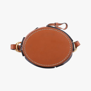 Pre-owned Fendi Nano Step Out Brown Canvas×Leather 7AS189 shoulderbag | stylenewstar